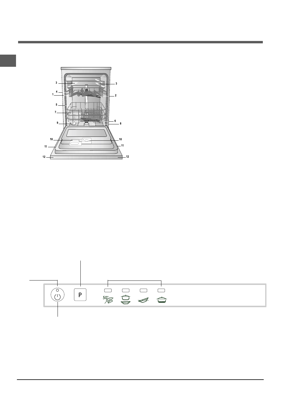 Descripción del aparato | Indesit DIF-14.R User Manual | Page 48 / 80