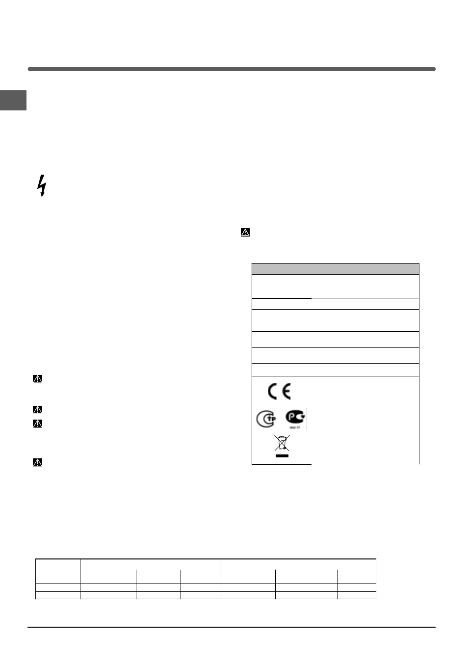 Advertências para a primeira lavagem | Indesit DIF-14.R User Manual | Page 58 / 80
