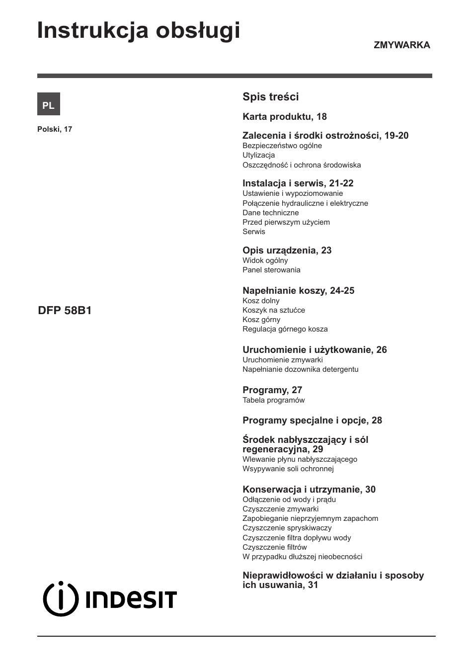 Indesit DFP-58B1-NX-EU User Manual | Page 17 / 48