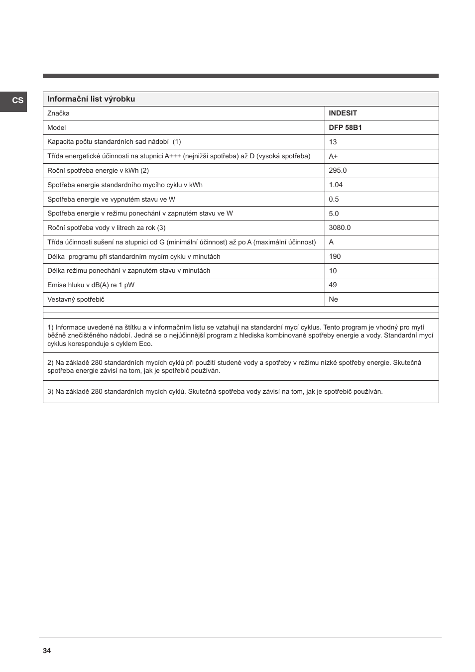 Indesit DFP-58B1-NX-EU User Manual | Page 34 / 48