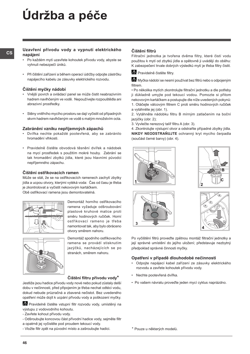Údržba a péče | Indesit DFP-58B1-NX-EU User Manual | Page 46 / 48