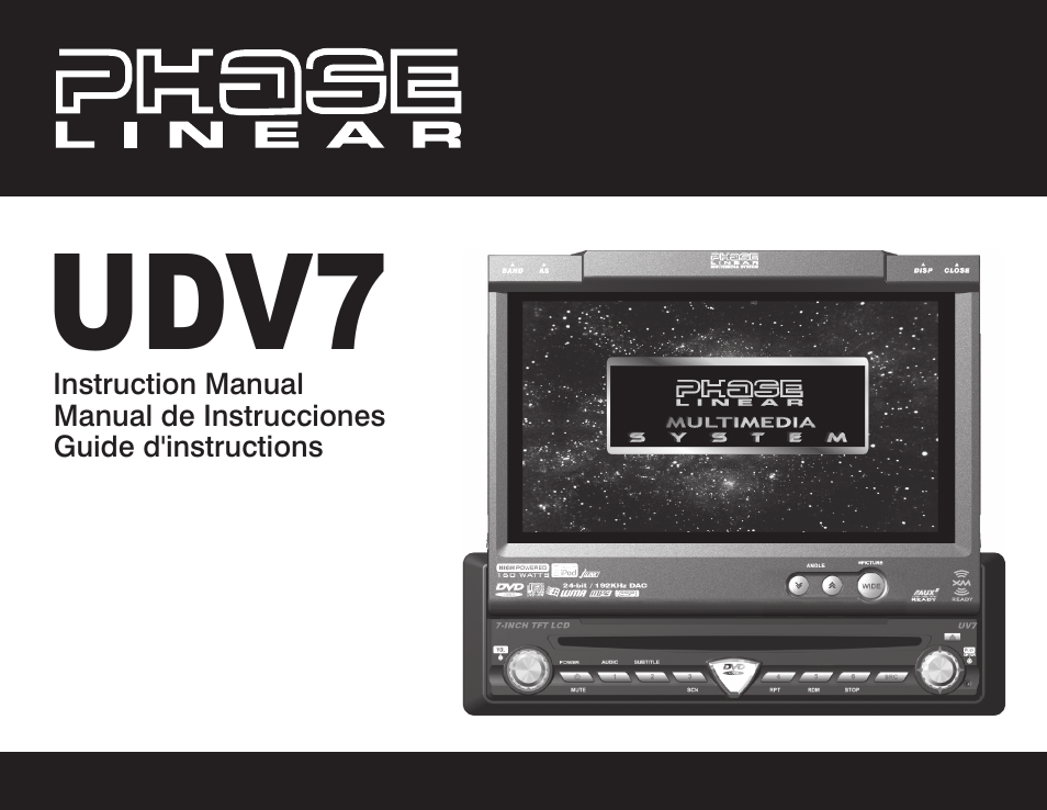 Audiovox Phase Linear UDV7 User Manual | 92 pages