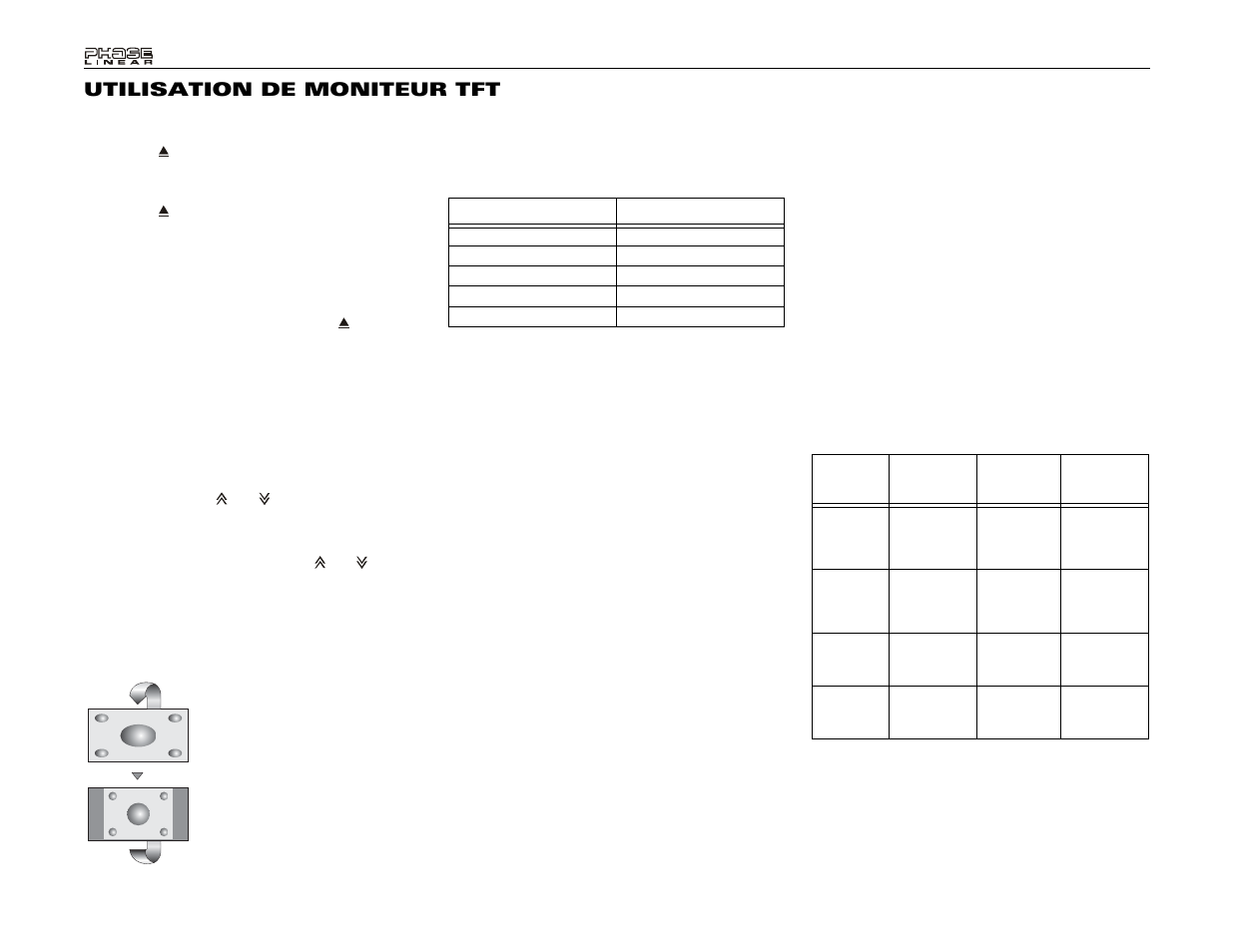 Utilisation de moniteur tft | Audiovox Phase Linear UDV7 User Manual | Page 74 / 92