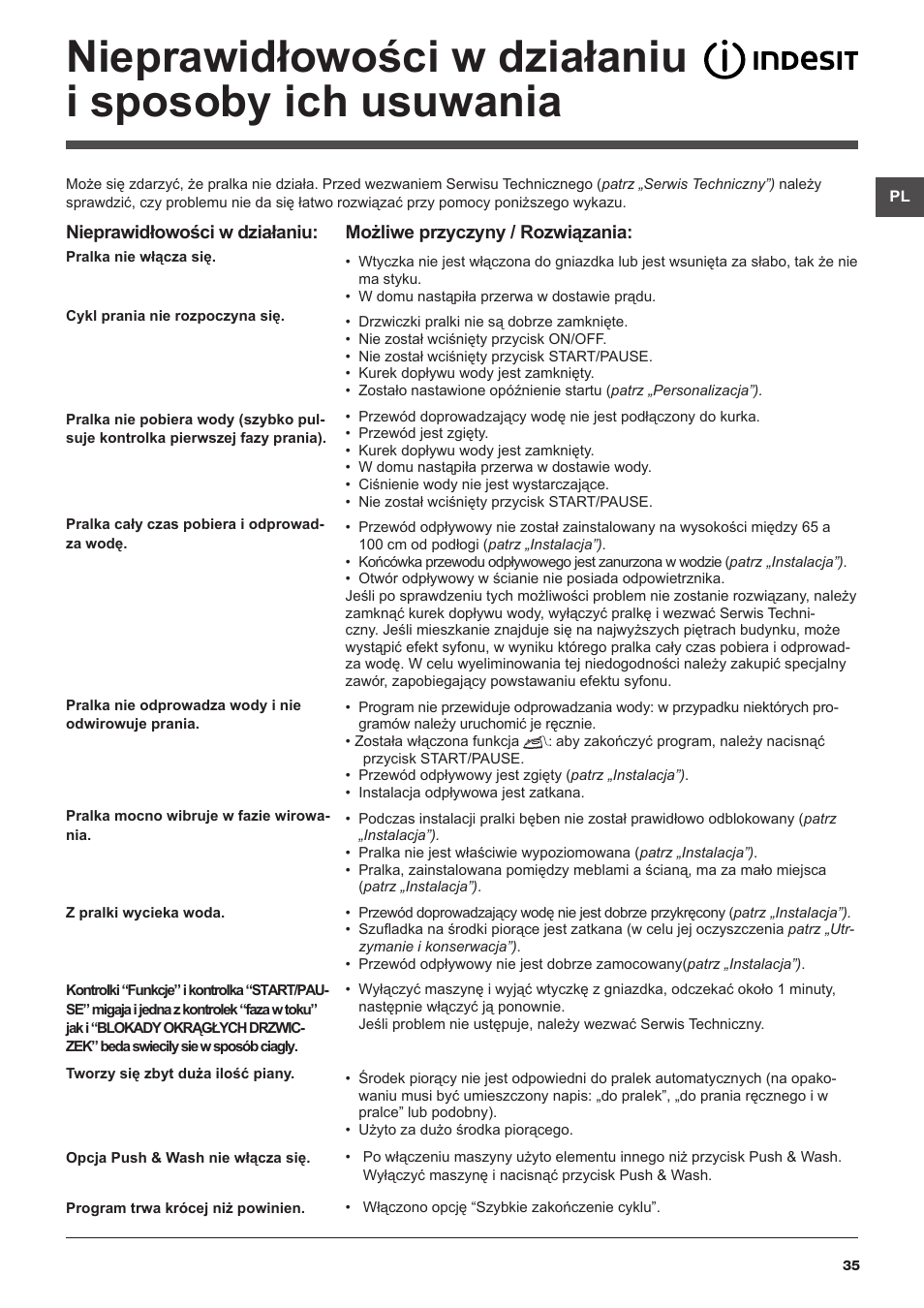 Indesit XWSA-61253-W-EU User Manual | Page 35 / 72