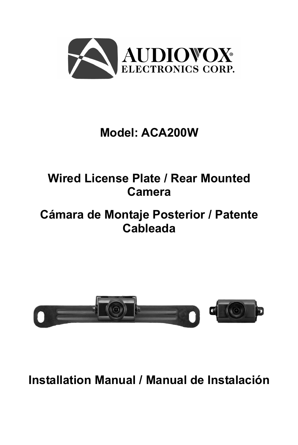 Audiovox Aca200w User Manual | 20 pages