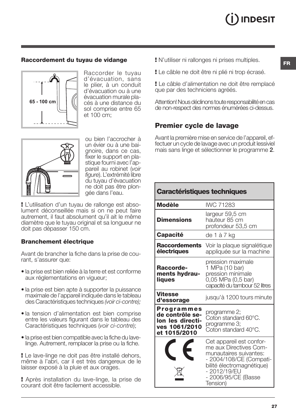 Indesit IWC-71283-C-ECO-EU User Manual | Page 27 / 84
