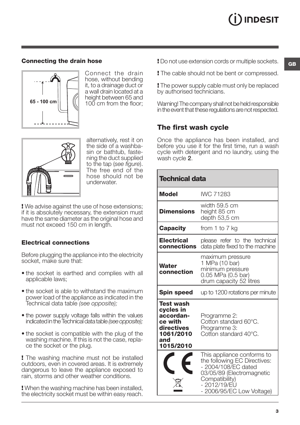 Indesit IWC-71283-C-ECO-EU User Manual | Page 3 / 84