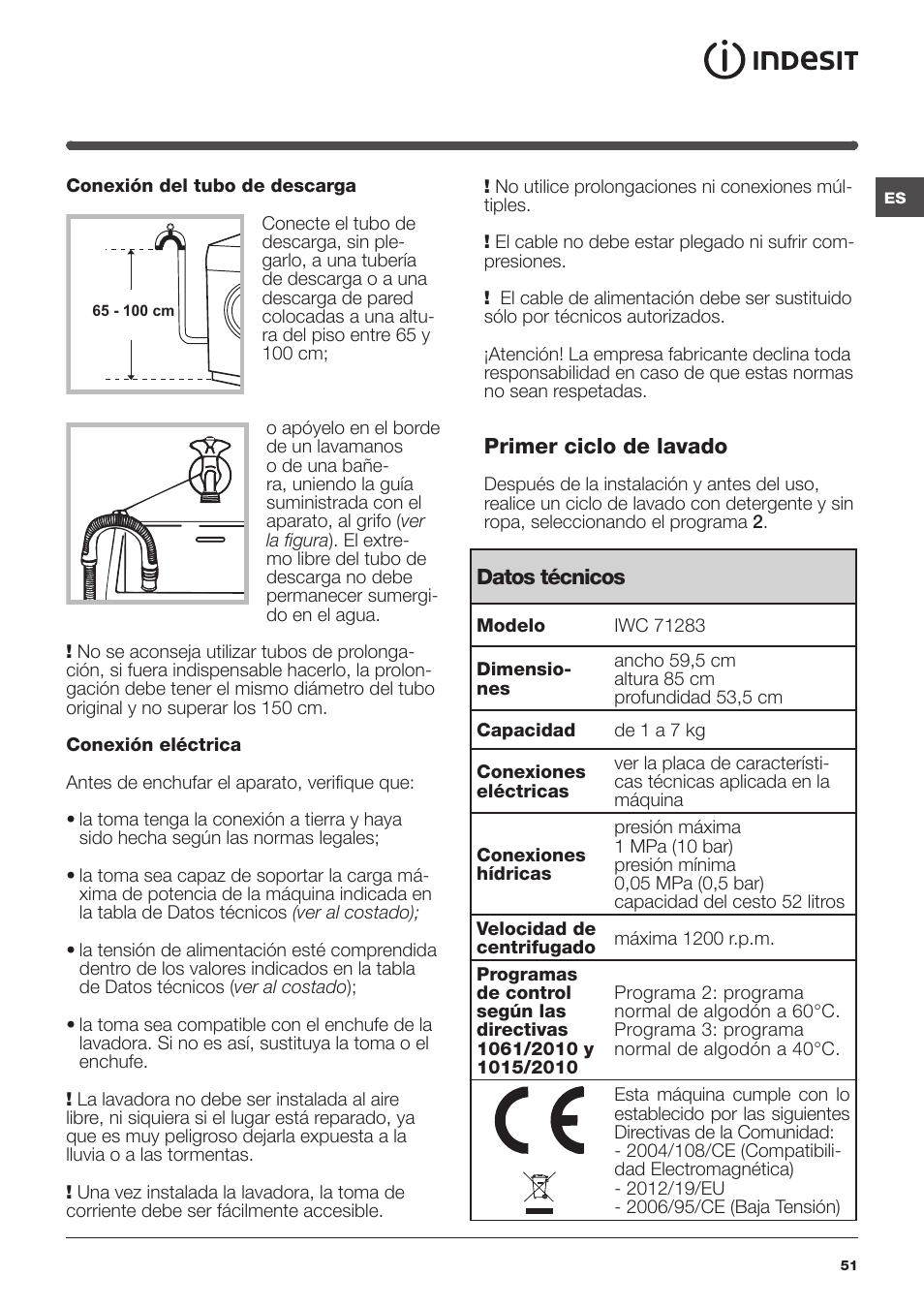 Indesit IWC-71283-C-ECO-EU User Manual | Page 51 / 84