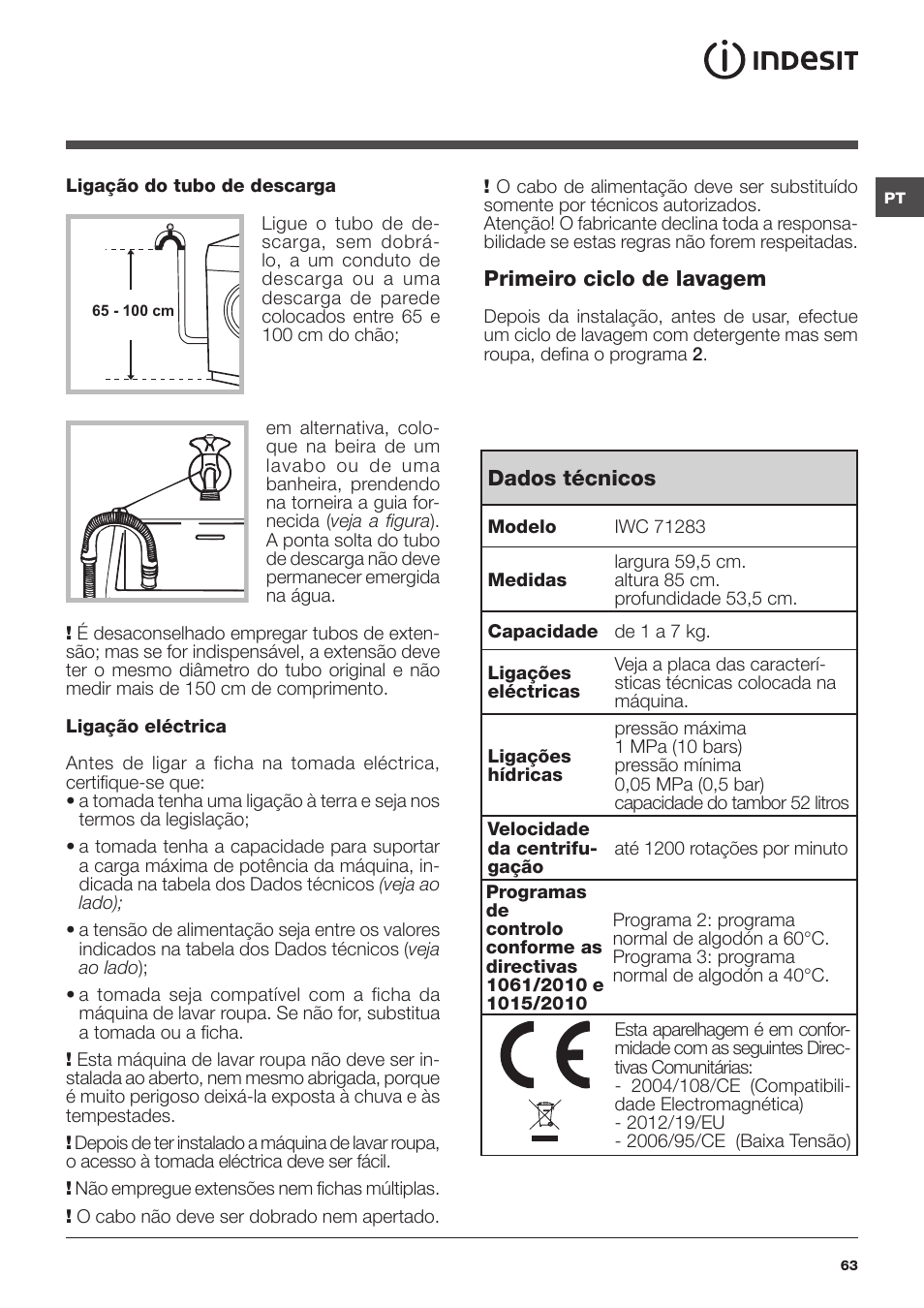 Indesit IWC-71283-C-ECO-EU User Manual | Page 63 / 84