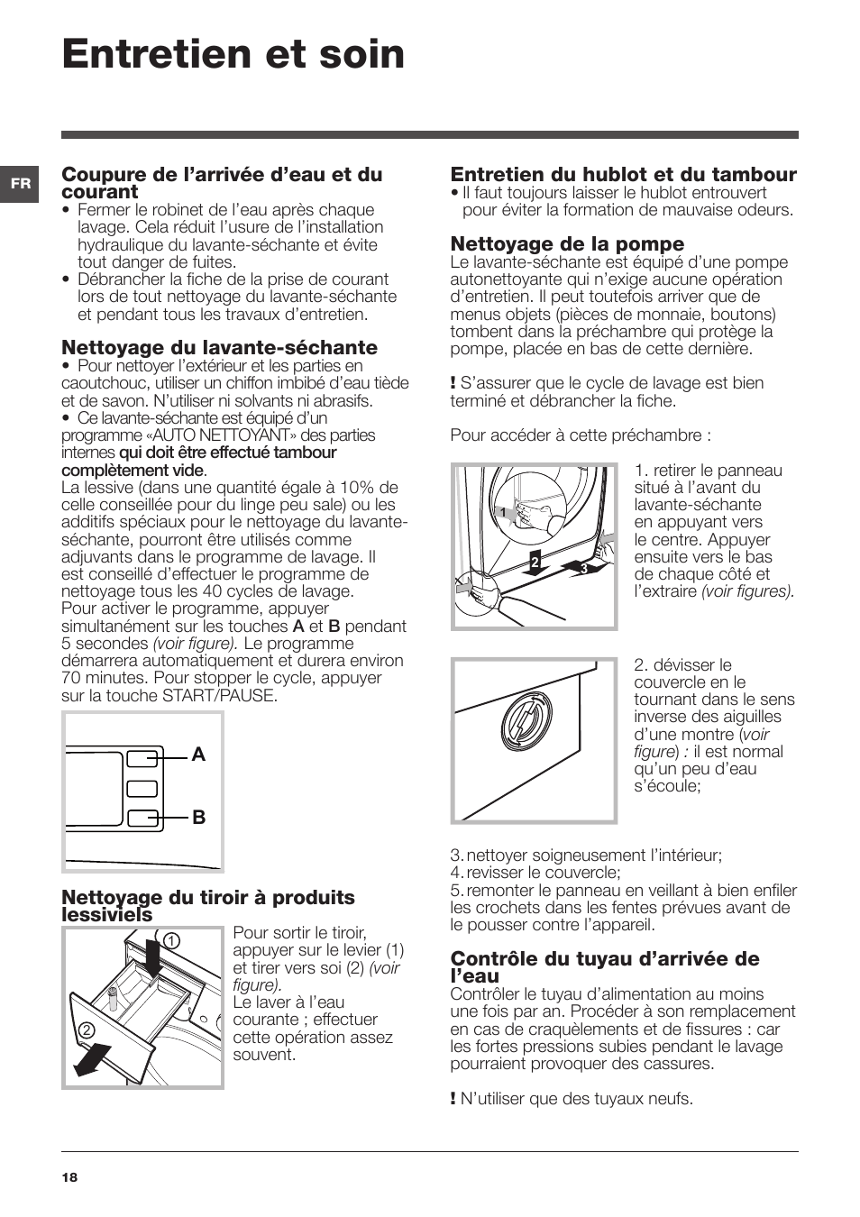 Entretien et soin | Indesit XWDE-861480X-W-EU User Manual | Page 18 / 84