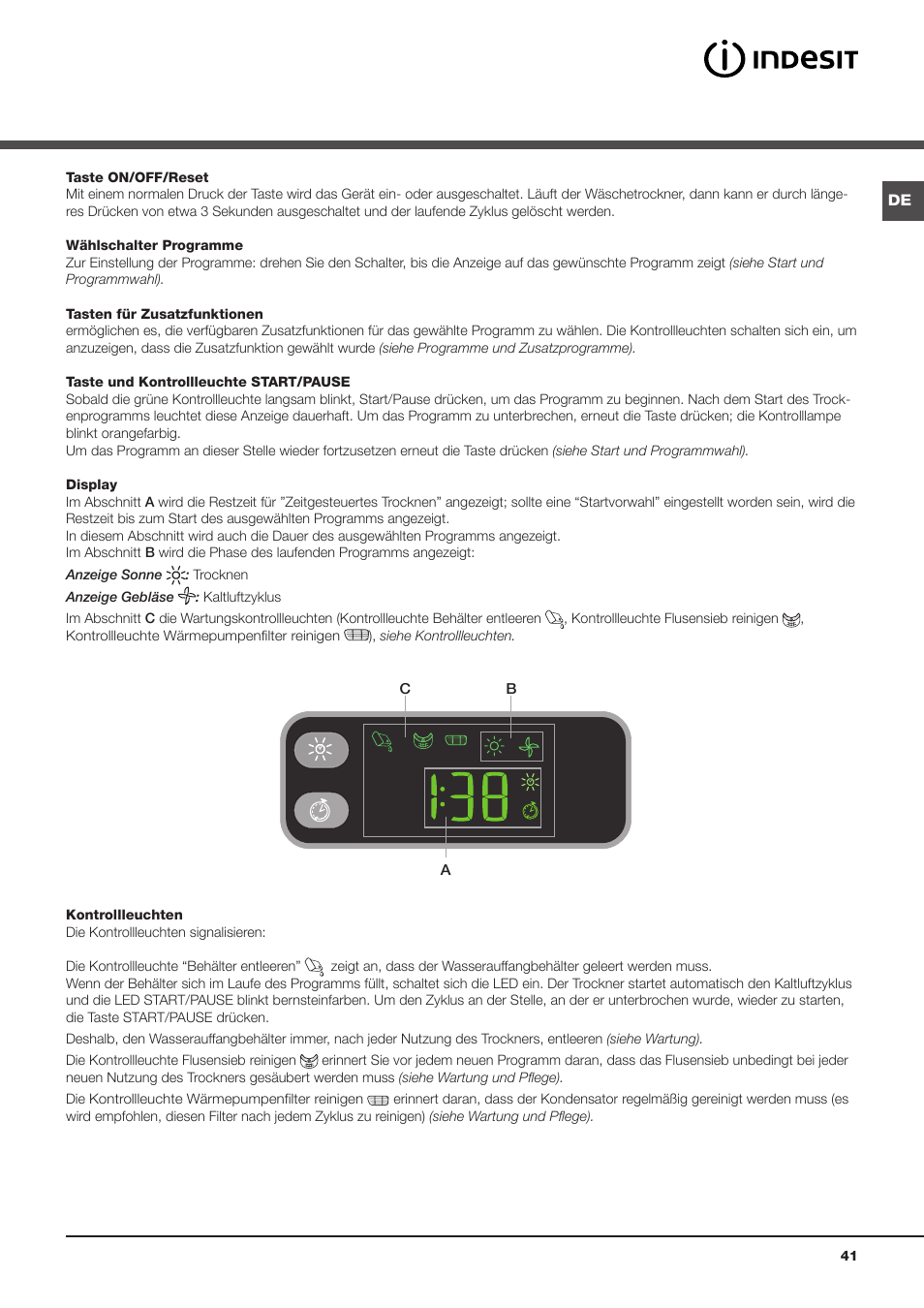 Indesit IDPE-G45X-A1-ECO(EU) User Manual | Page 41 / 48