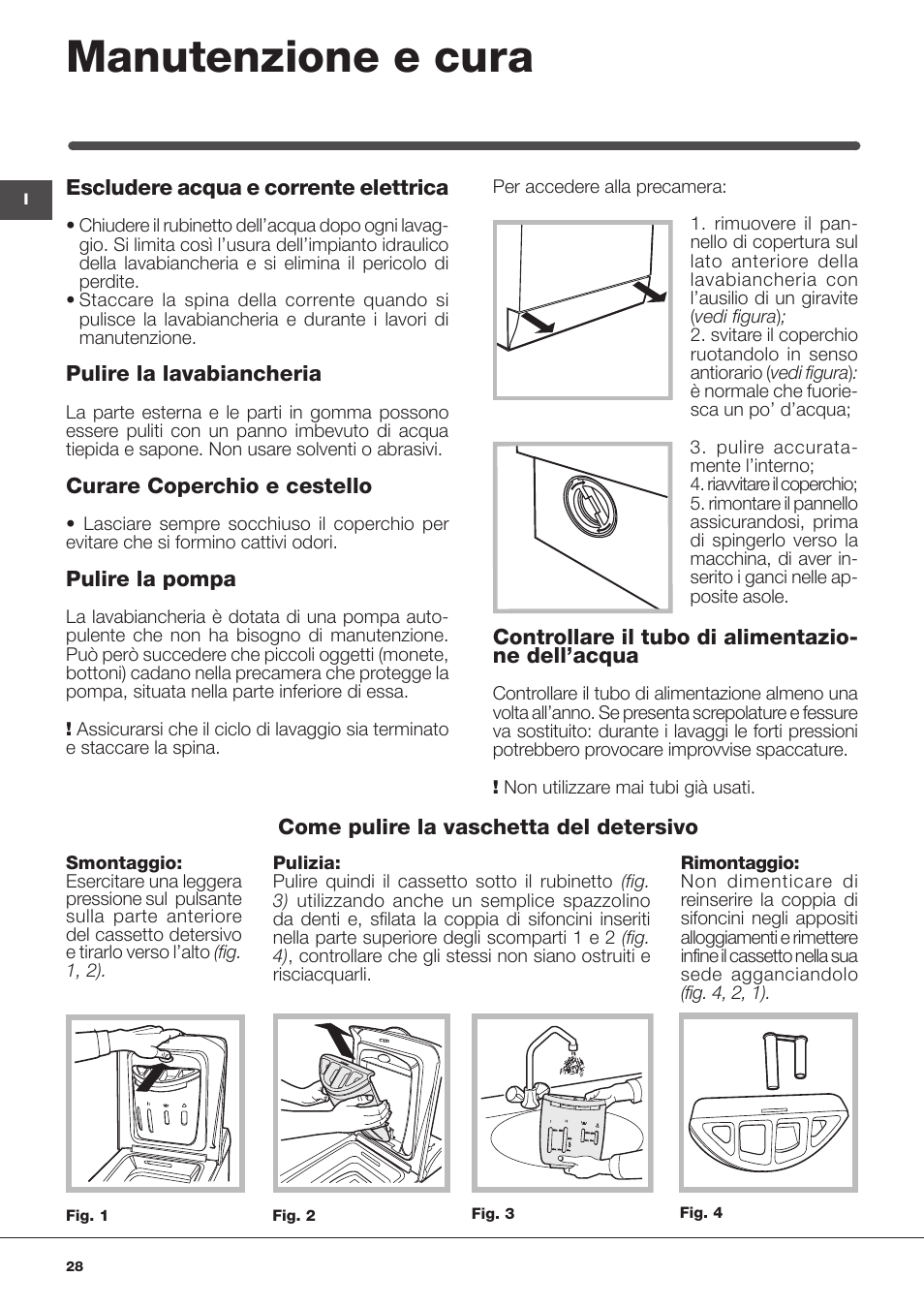 Manutenzione e cura | Indesit IWTE-61482-C-ECO-EU User Manual | Page 28 / 60