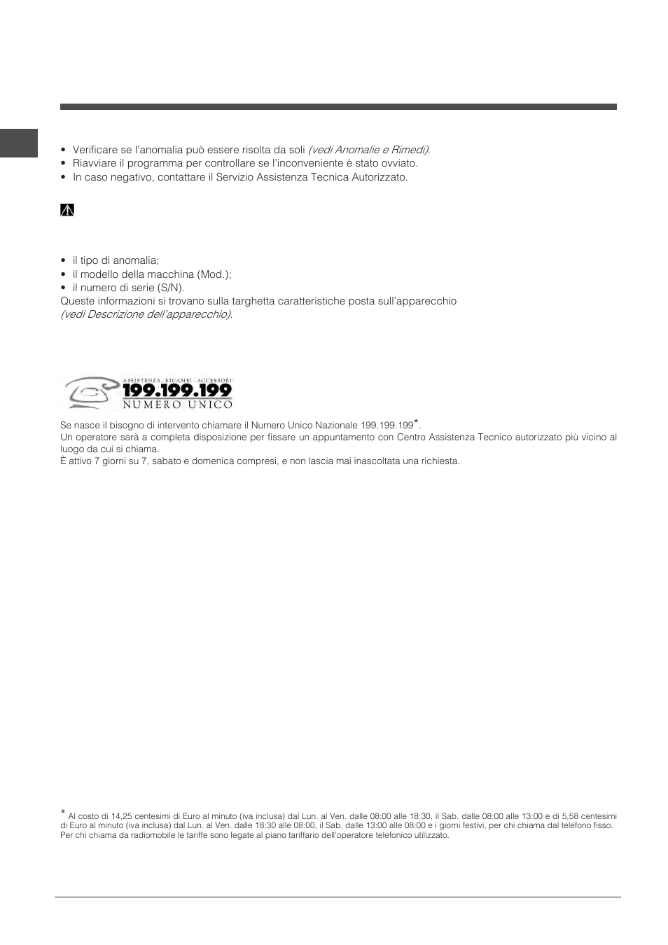 Assistenza | Indesit DPG-16B1-A-NX-EU User Manual | Page 14 / 84