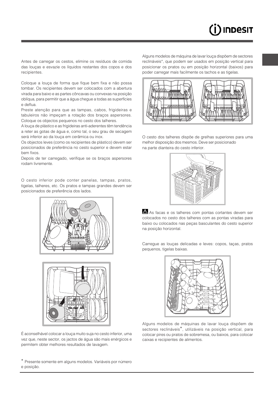 Carregar os cestos | Indesit DPG-16B1-A-NX-EU User Manual | Page 63 / 84