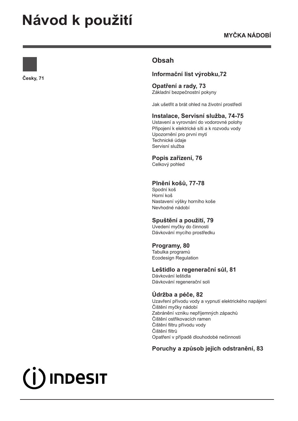 Indesit DPG-16B1-A-NX-EU User Manual | Page 71 / 84