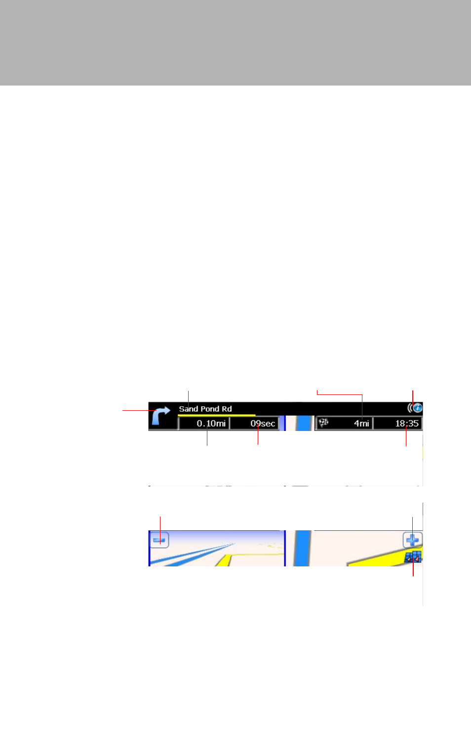 Horizon navmate 5, Navigation screen | Audiovox ADVUV630 User Manual | Page 12 / 61