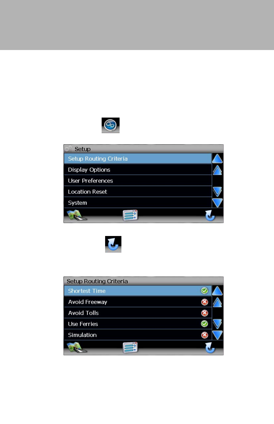 Horizon navmate 5, Setup menu | Audiovox ADVUV630 User Manual | Page 53 / 61