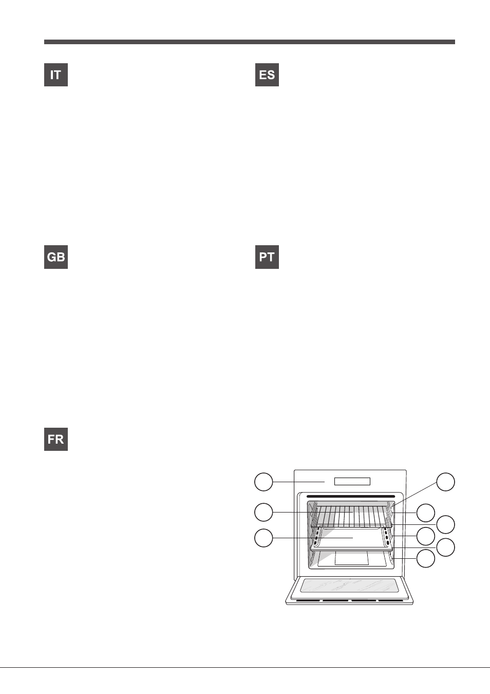 Descrizione dell’apparecchio, Description of the appliance, Description de l’appareil | Descripción del aparato, Descrição do aparelho | Indesit FIMS531J-K.A-IX-(EE) User Manual | Page 10 / 84