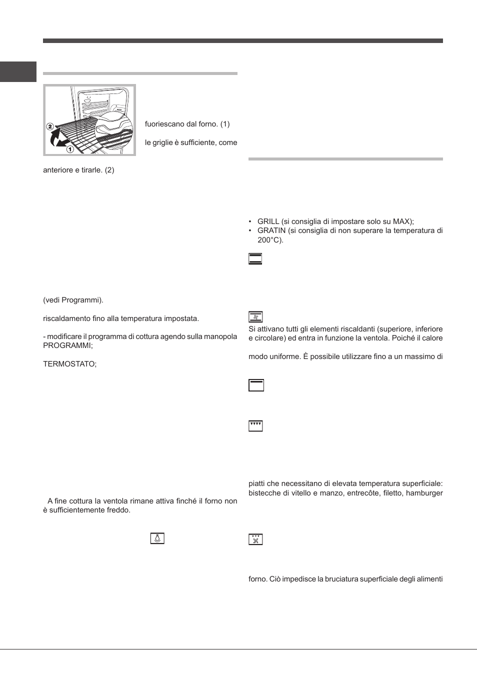 Avvio e utilizzo, Programmi | Indesit FIMS531J-K.A-IX-(EE) User Manual | Page 16 / 84