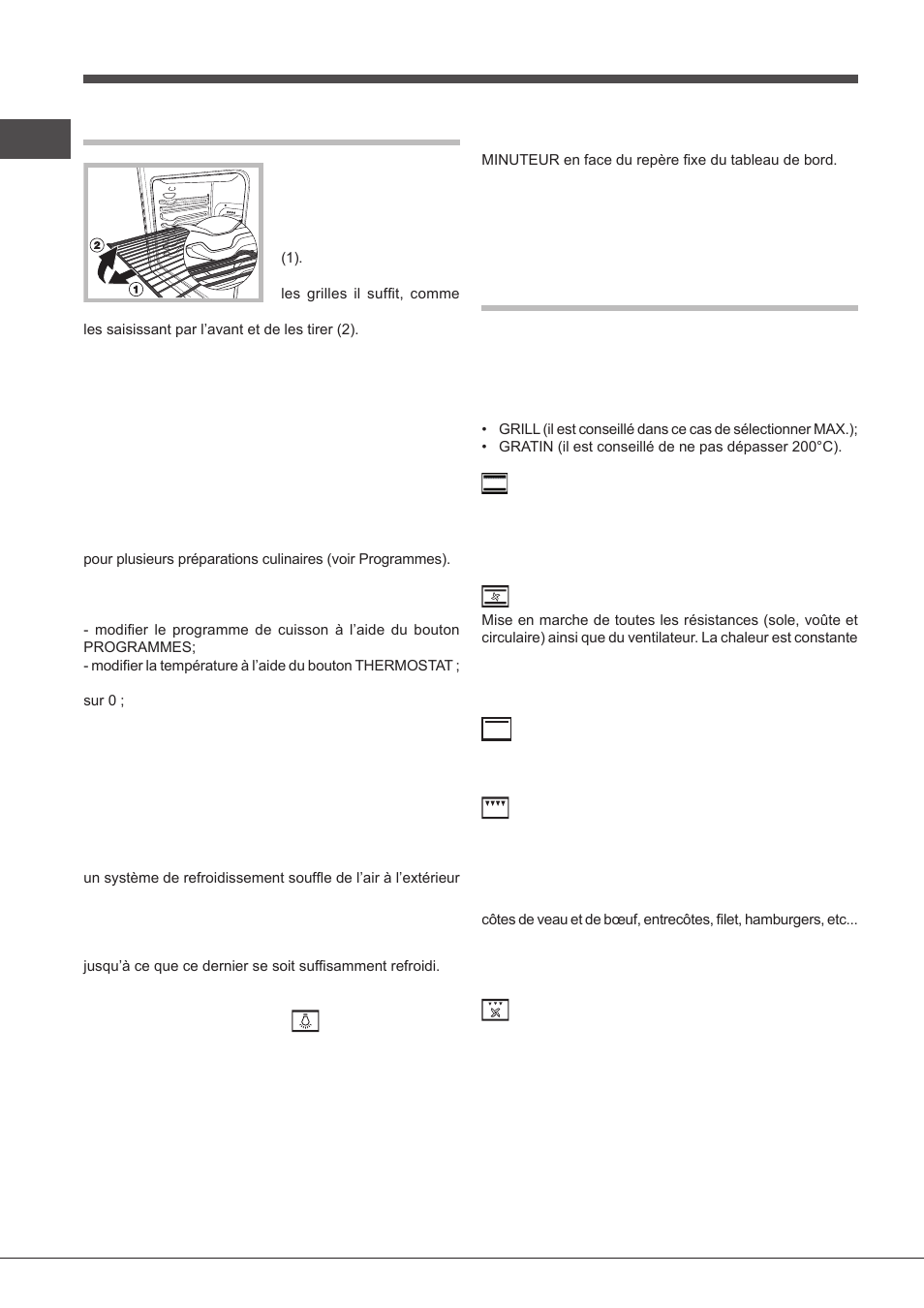 Mise en marche et utilisation, Programmes | Indesit FIMS531J-K.A-IX-(EE) User Manual | Page 30 / 84