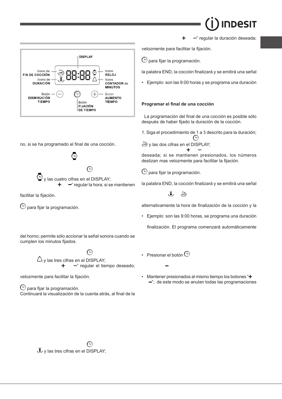 El programador electrónico | Indesit FIMS531J-K.A-IX-(EE) User Manual | Page 39 / 84