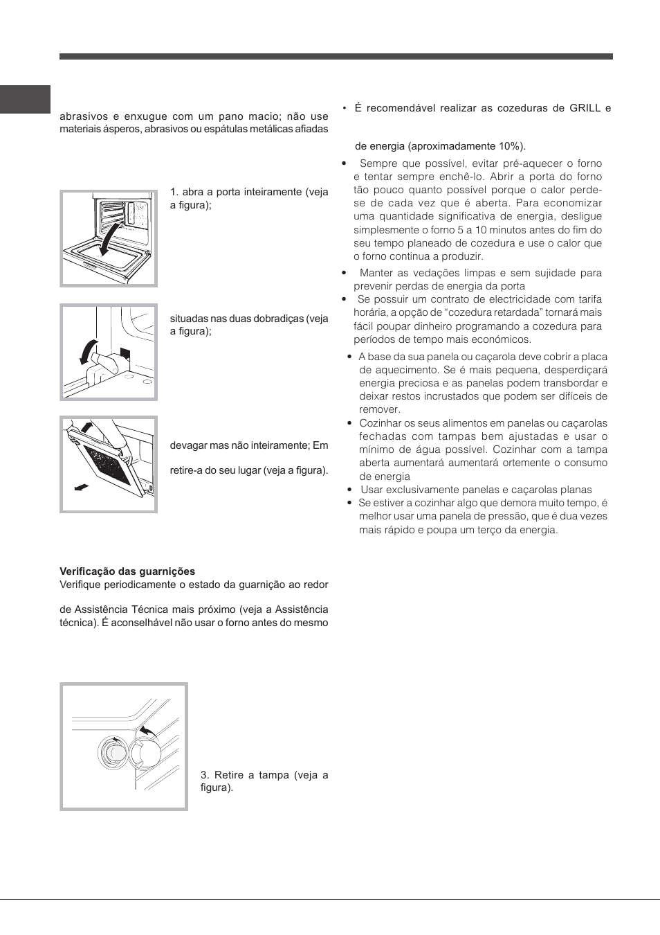 Limpeza da porta, Substituição da lâmpada, Economia e respeito do meio ambiente | Indesit FIMS531J-K.A-IX-(EE) User Manual | Page 48 / 84
