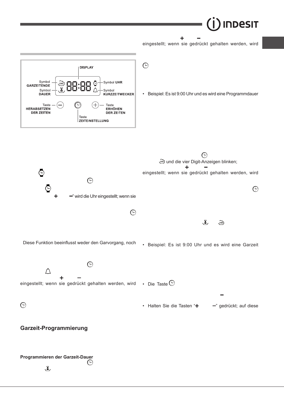 Der elektronische garzeitprogrammierer | Indesit FIMS531J-K.A-IX-(EE) User Manual | Page 53 / 84