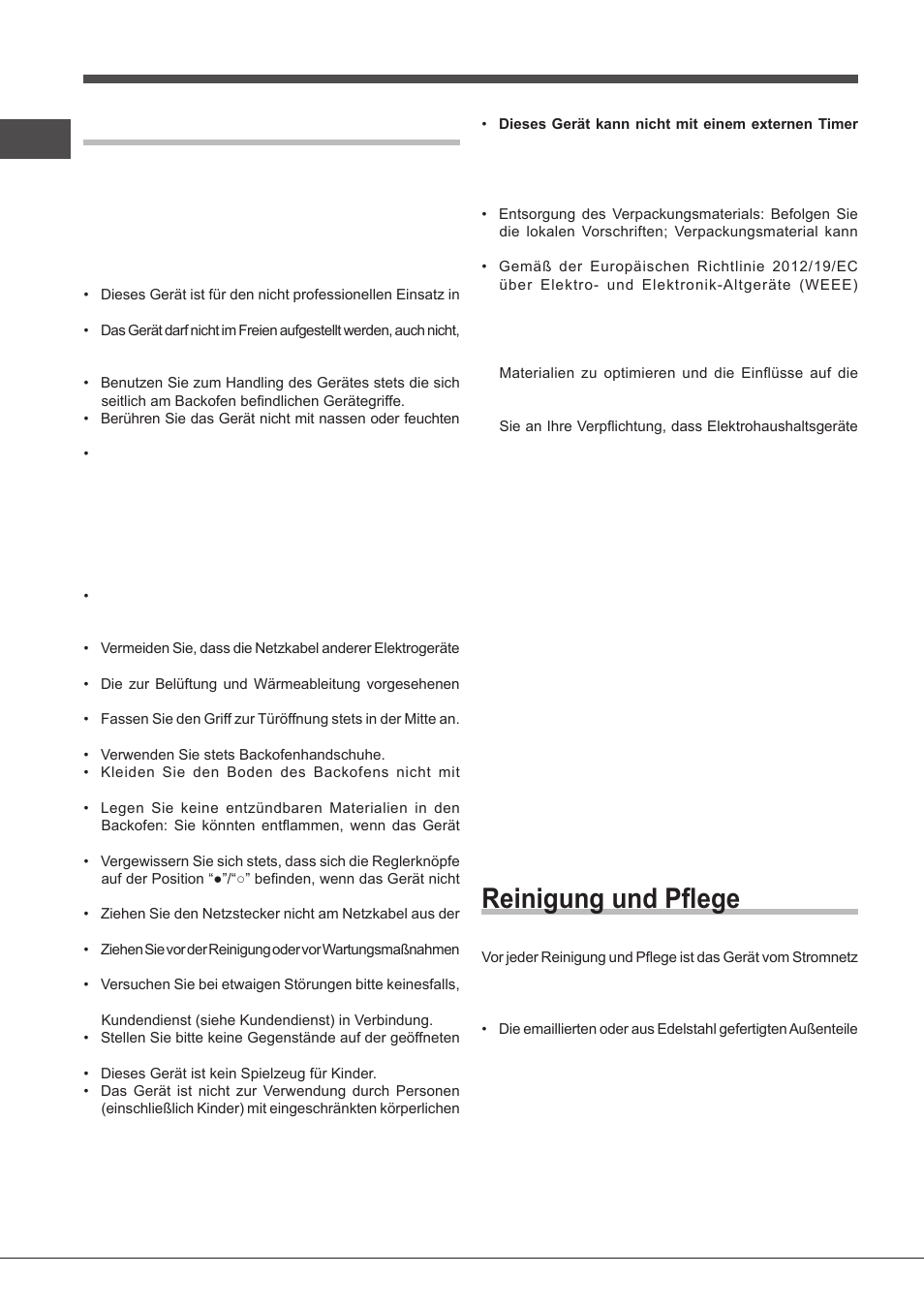 Vorsichtsmaßregeln und hinweise, Reinigung und pflege | Indesit FIMS531J-K.A-IX-(EE) User Manual | Page 54 / 84