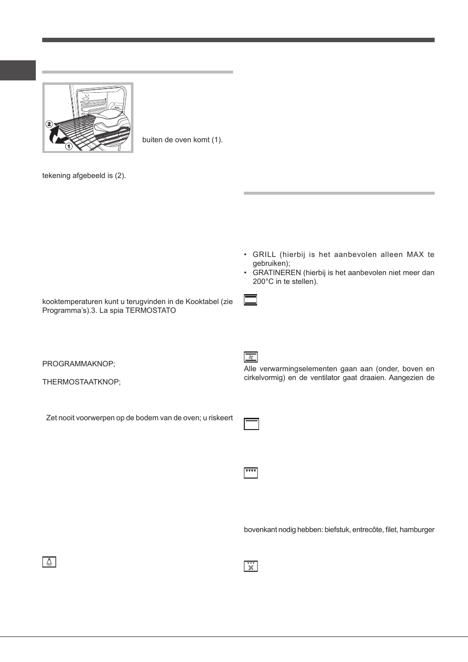 Starten en gebruik, Programma’s | Indesit FIMS531J-K.A-IX-(EE) User Manual | Page 58 / 84