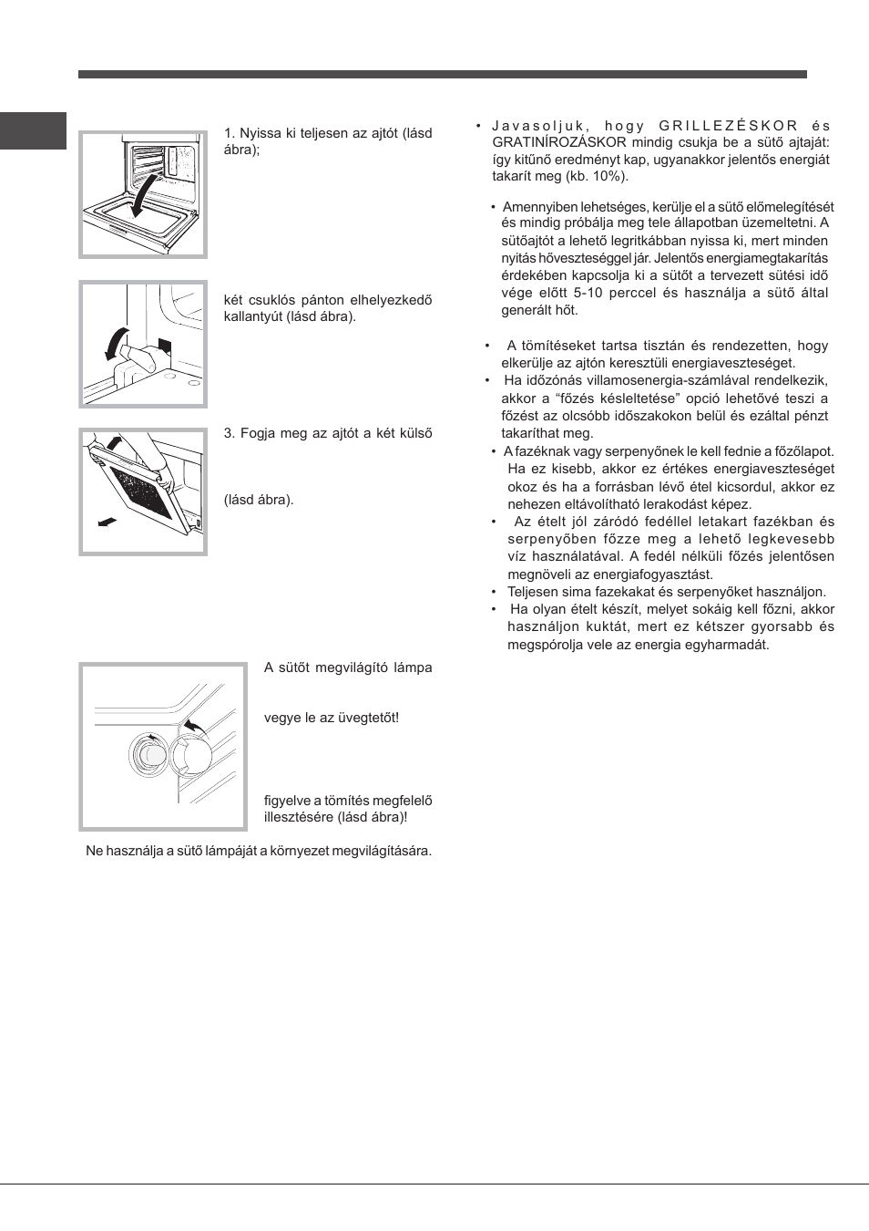 Lámpacsere, Takarékosság és környezetvédelem | Indesit FIMS531J-K.A-IX-(EE) User Manual | Page 76 / 84