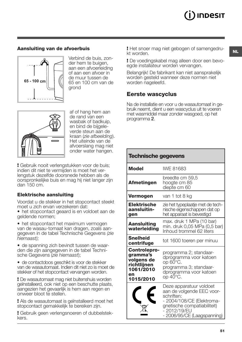 Indesit IWE-81683-B-C-ECO-EU User Manual | Page 51 / 60