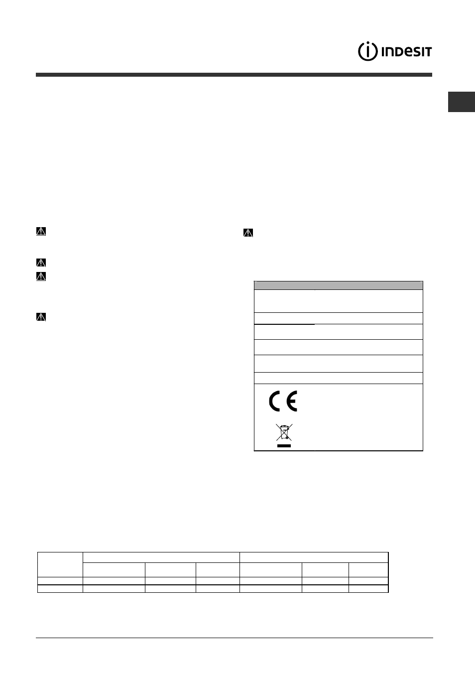 Avvertenze per il primo lavaggio | Indesit DFP-2731M-NX-EU User Manual | Page 3 / 84
