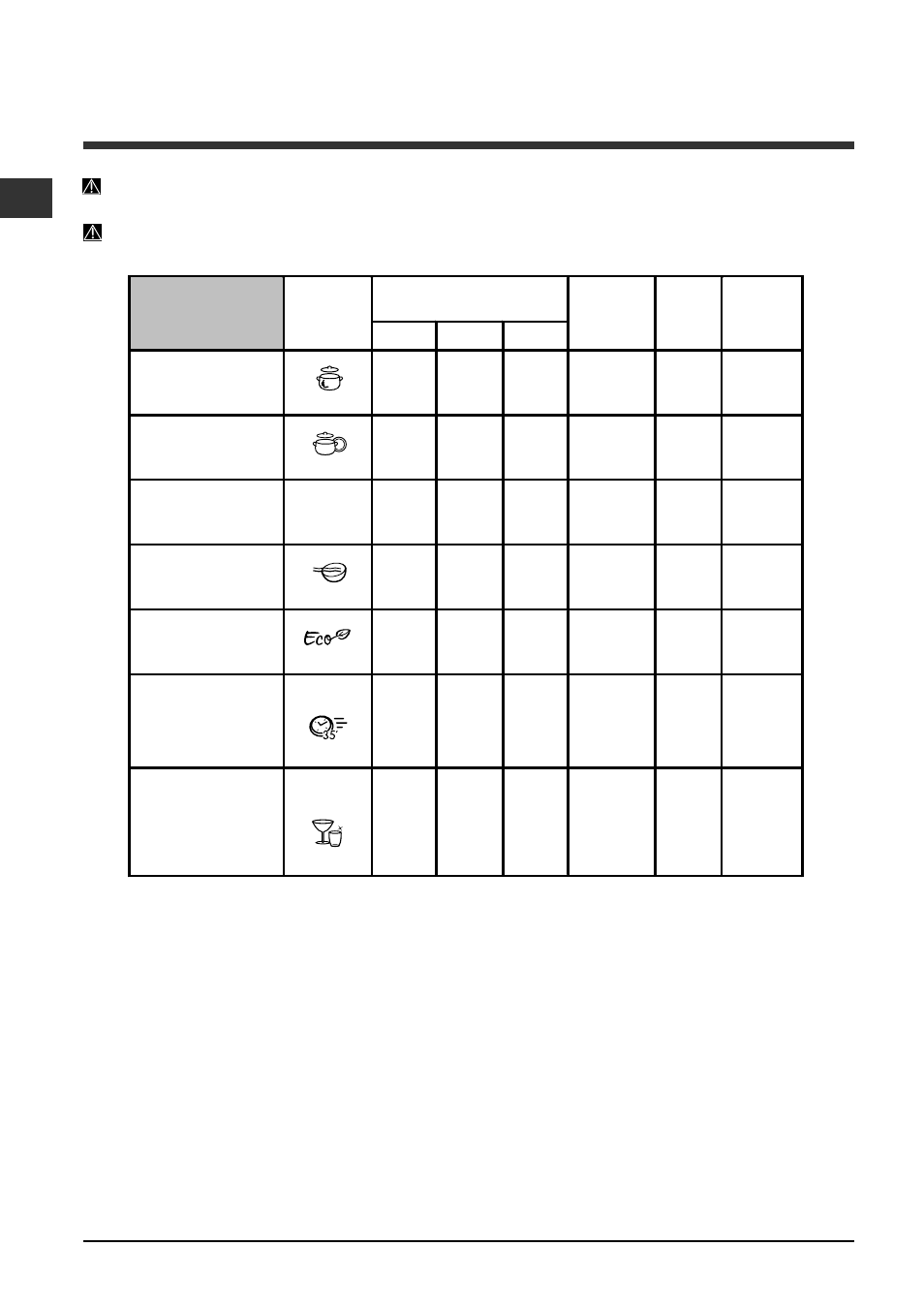 Programmi | Indesit DFP-2731M-NX-EU User Manual | Page 8 / 84