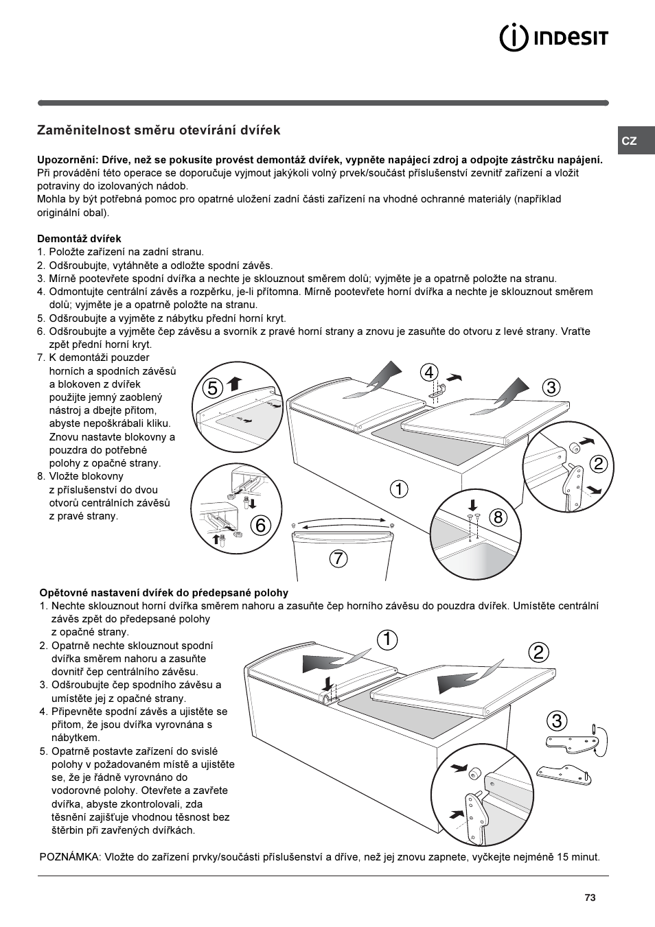 Indesit CAA 55 User Manual | Page 73 / 80