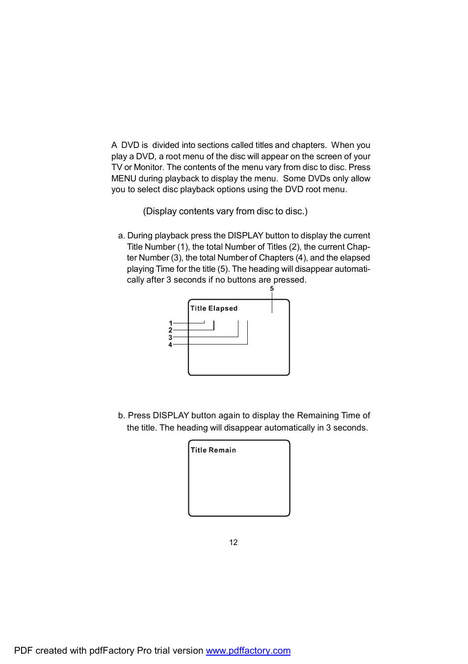 Audiovox D1809 User Manual | Page 12 / 34