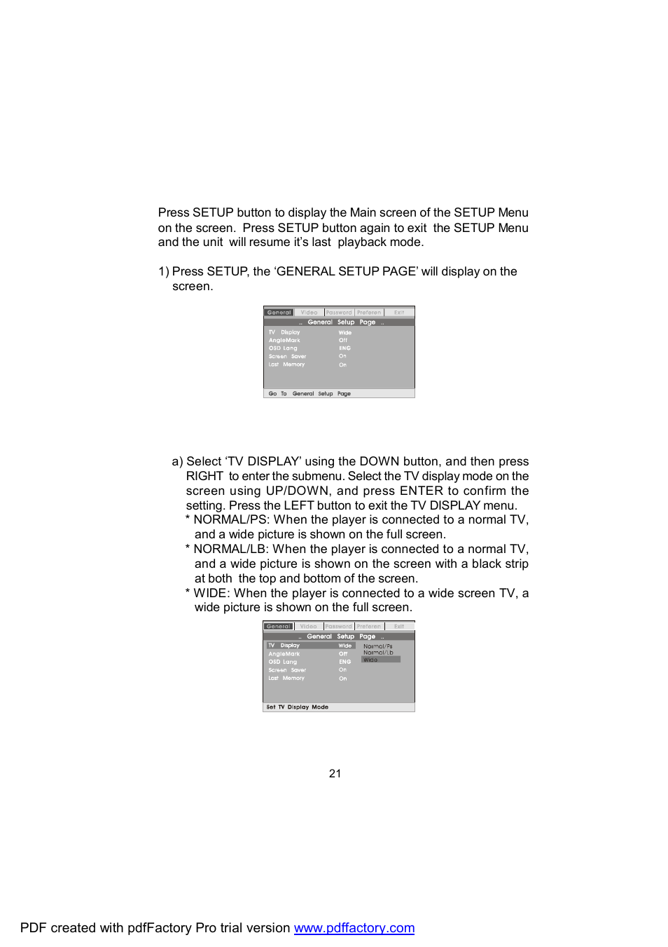 Audiovox D1809 User Manual | Page 21 / 34