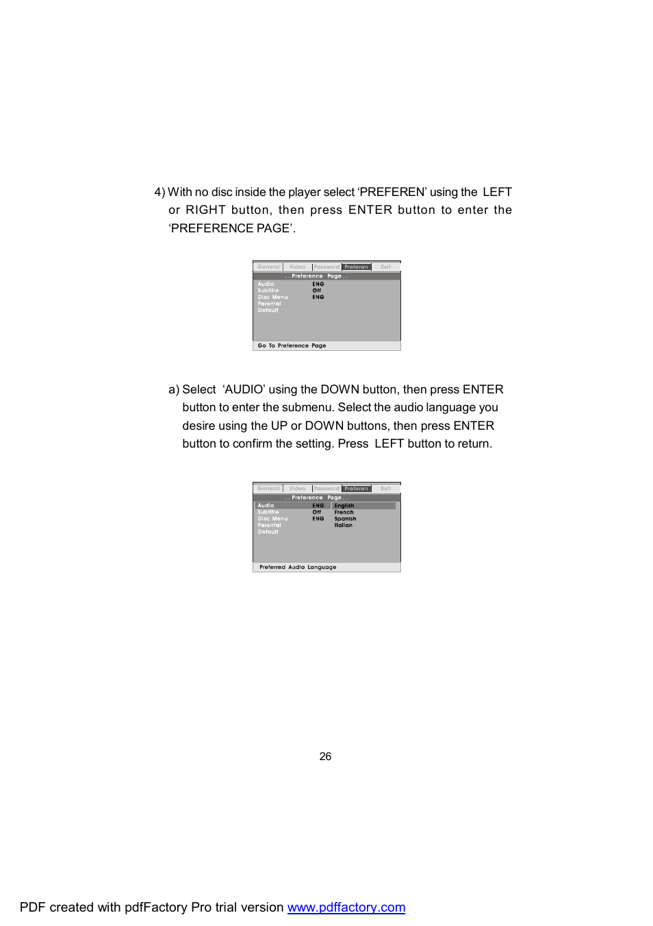 Audiovox D1809 User Manual | Page 26 / 34