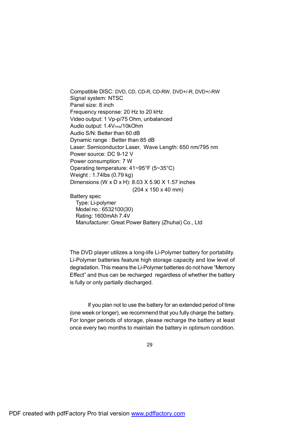 Audiovox D1809 User Manual | Page 29 / 34