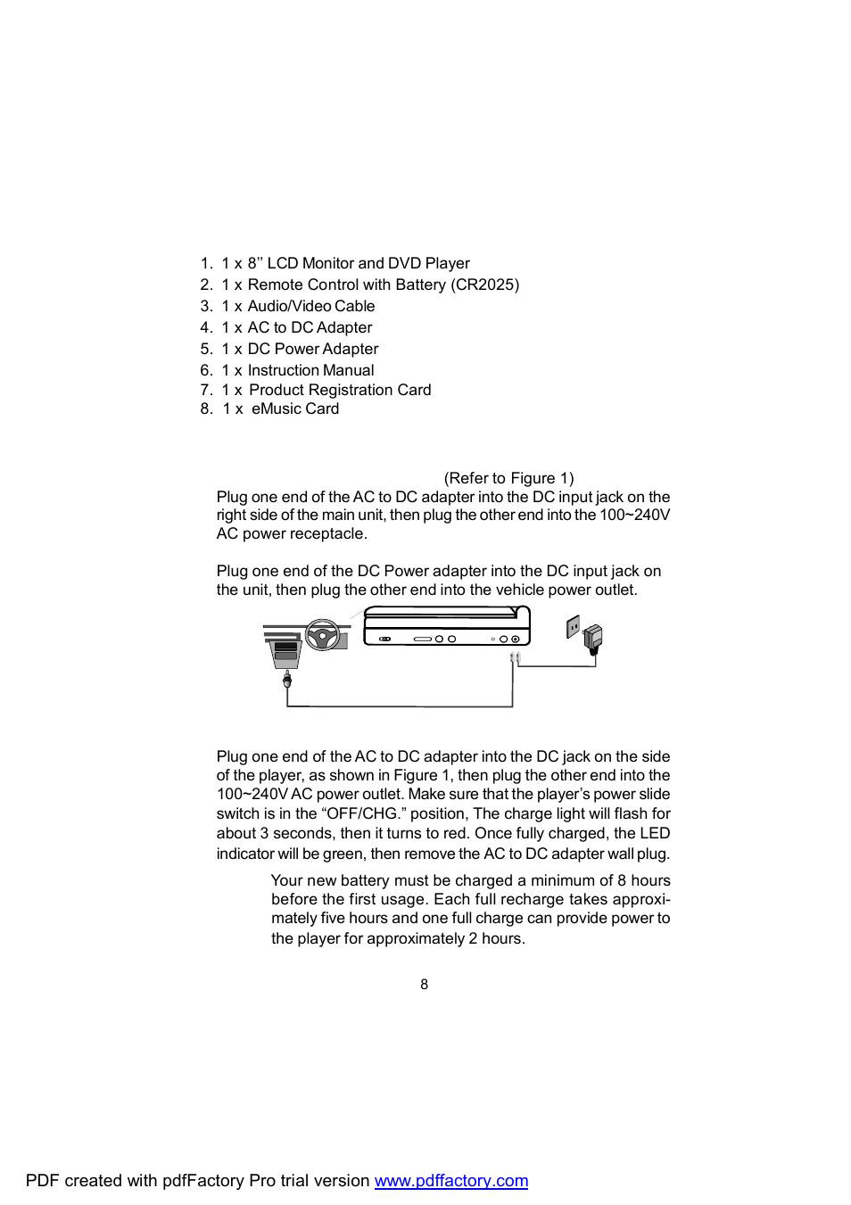 Audiovox D1809 User Manual | Page 8 / 34