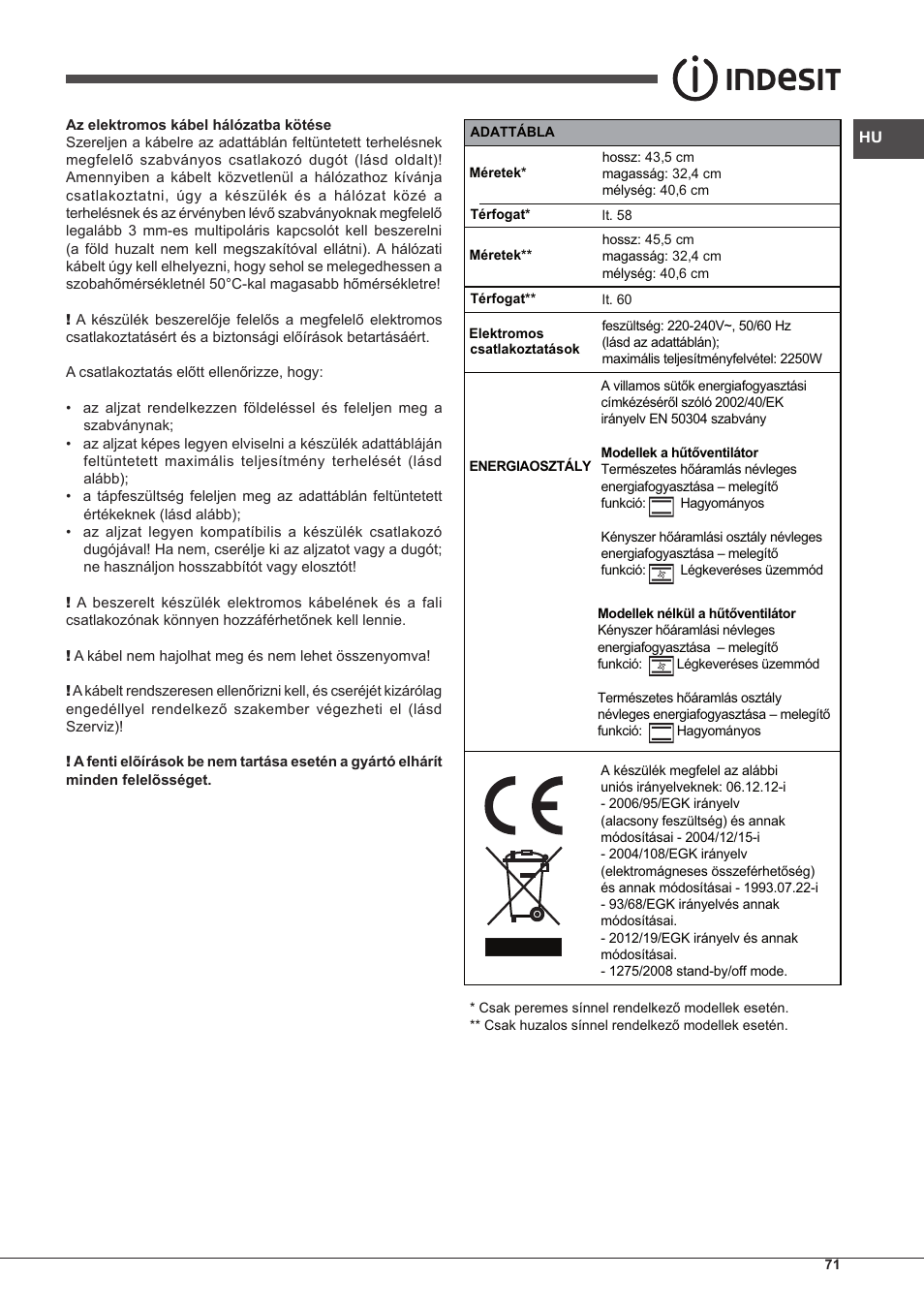 Indesit FIM-51-K.A-IX-S User Manual | Page 71 / 76