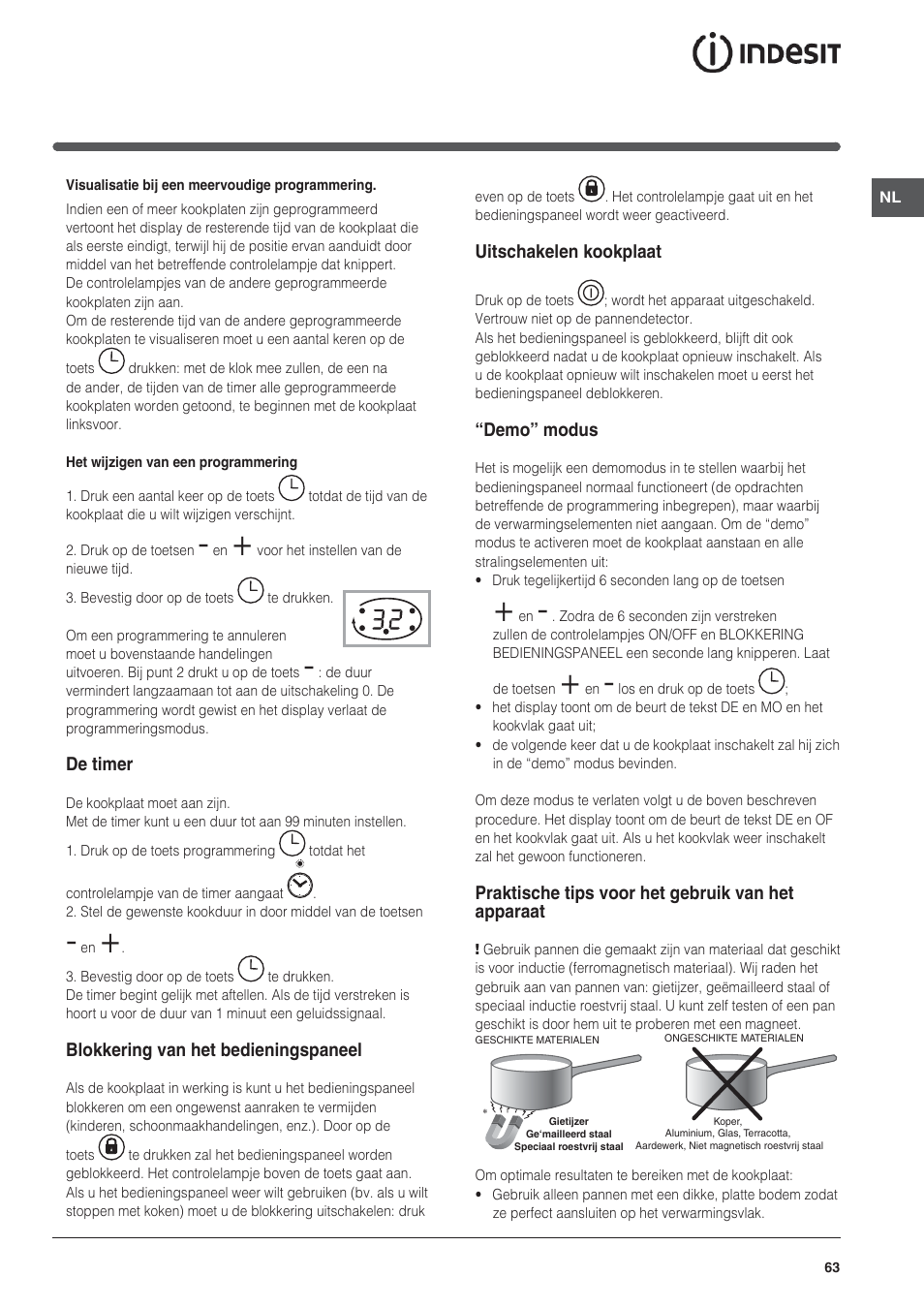 Indesit VIA-630-C User Manual | Page 63 / 84