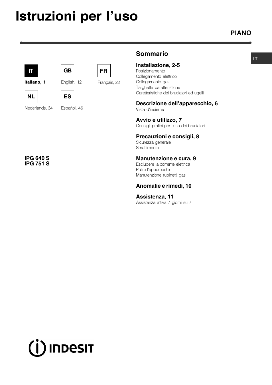 Indesit IPG-640-S-(BK) User Manual | 56 pages