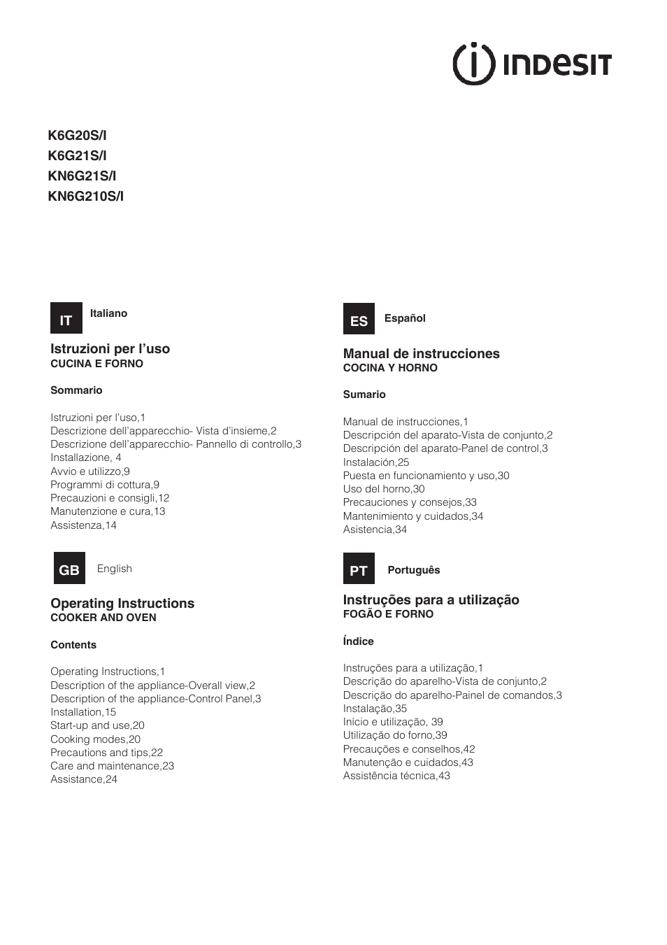 Indesit KN6G21S(X)-I User Manual | 44 pages
