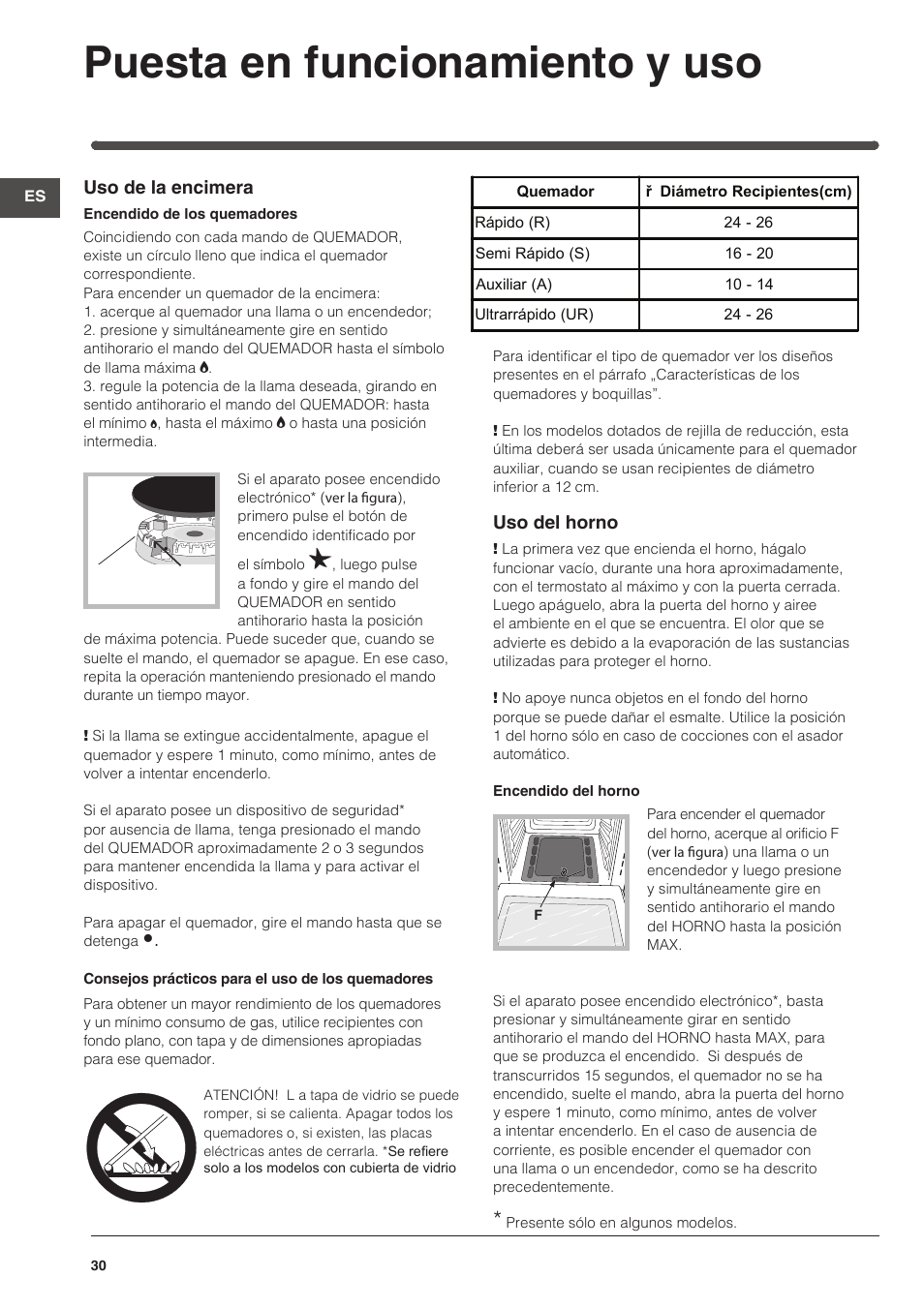 Puesta en funcionamiento y uso | Indesit KN6G21S(X)-I User Manual | Page 30 / 44