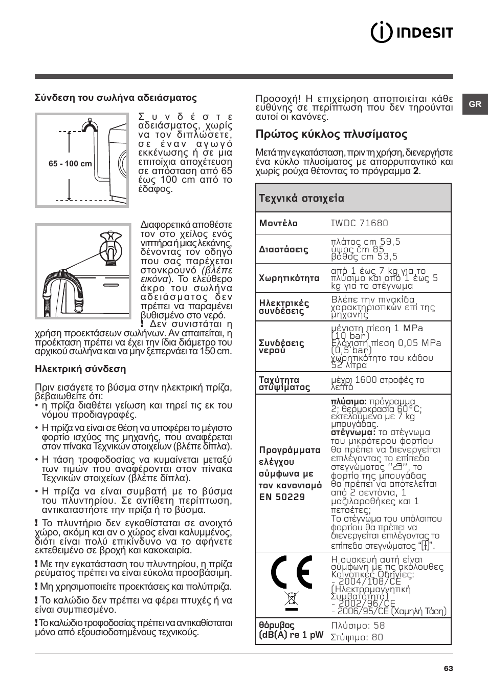 Indesit IWDC-71680-ECO-(EU) User Manual | Page 63 / 84