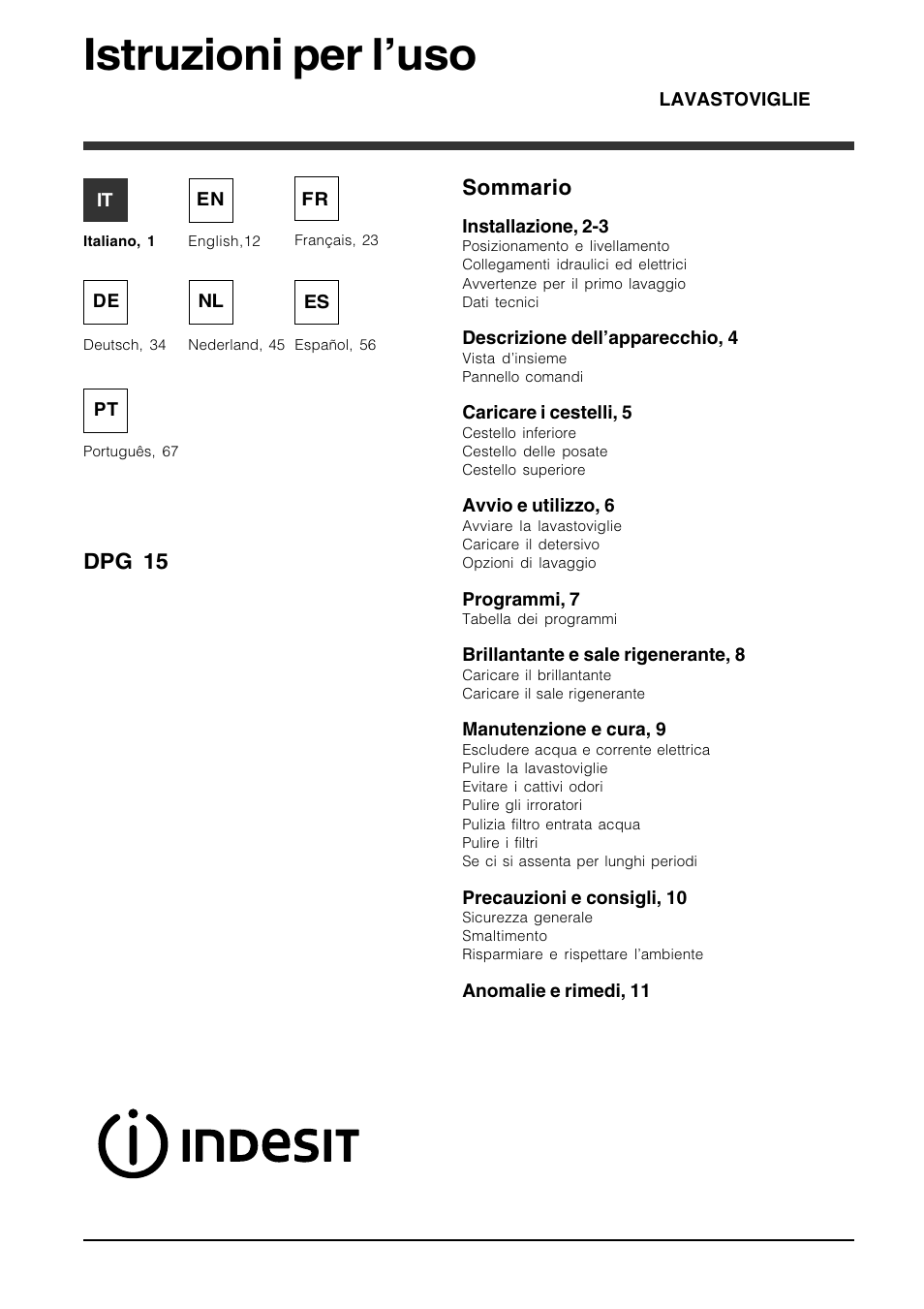 Indesit DPG-15-IX User Manual | 80 pages