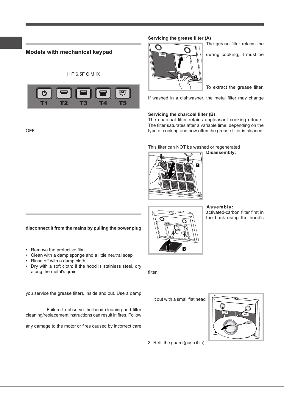 Tbox controls, Maintenance and care | Indesit IHT-6.5-C-M-IX User Manual | Page 38 / 80