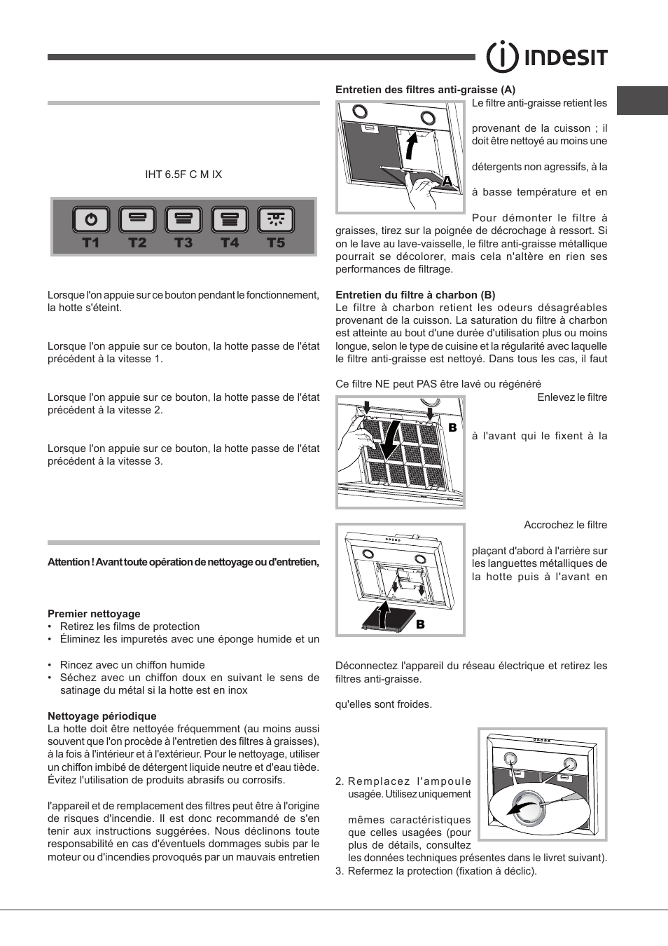 Commandes tbox, Entretien et soin | Indesit IHT-6.5-C-M-IX User Manual | Page 41 / 80