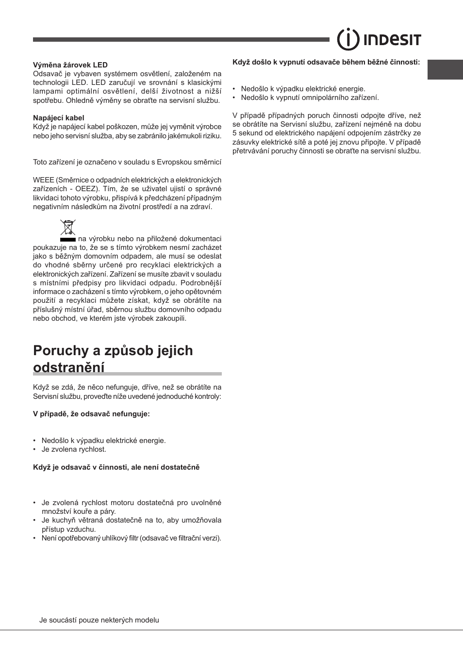 Poruchy a způsob jejich odstranění | Indesit IHT-6.5-C-M-IX User Manual | Page 69 / 80