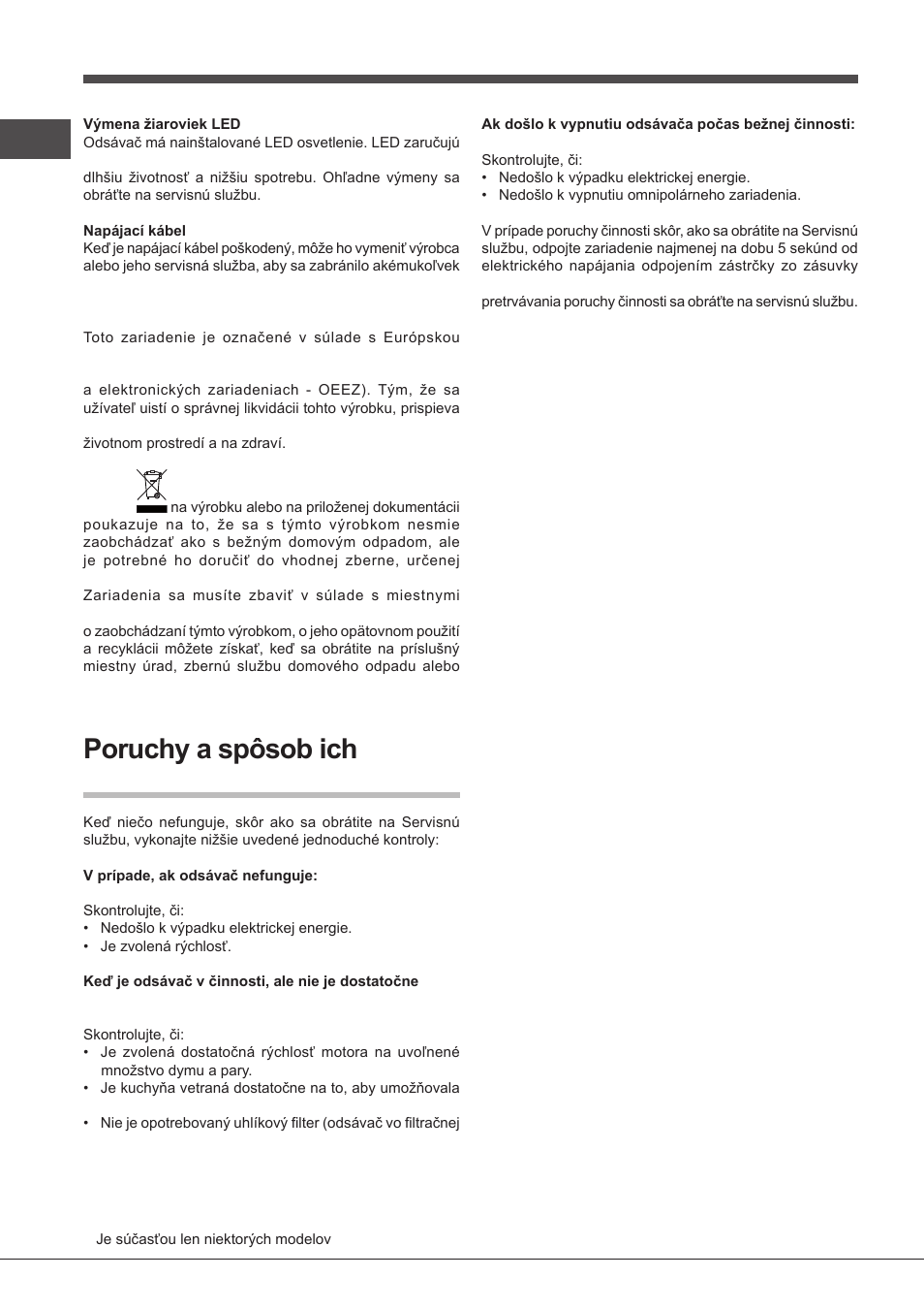 Poruchy a spôsob ich odstránenia | Indesit IHT-6.5-C-M-IX User Manual | Page 72 / 80